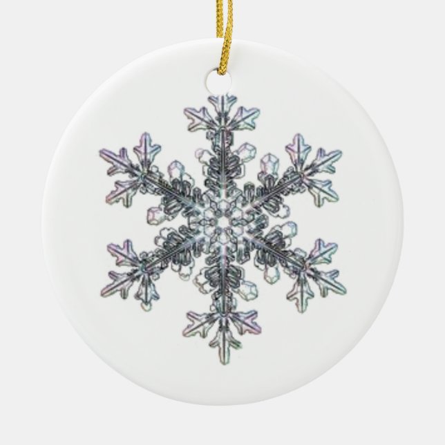 Snöflinga Julgransprydnad Keramik (Framsidan)