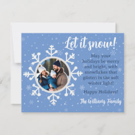 Snöflinga Julhälsning Platt Kort