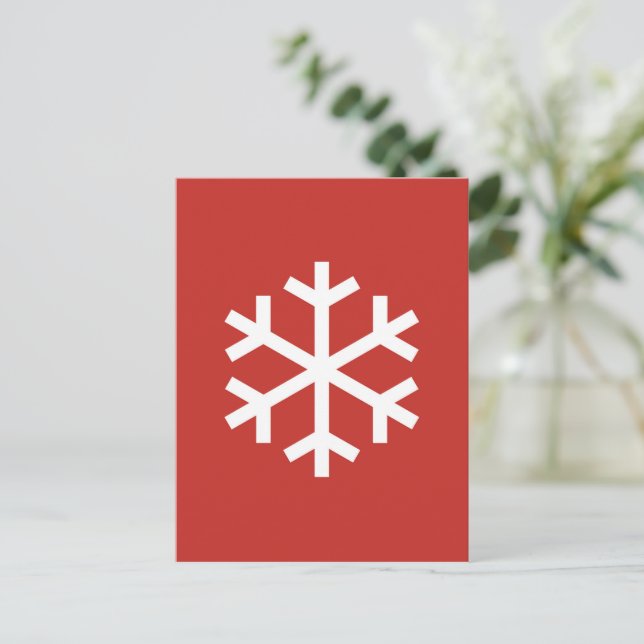 Snöflinga julkort vykort (Stående Fram)