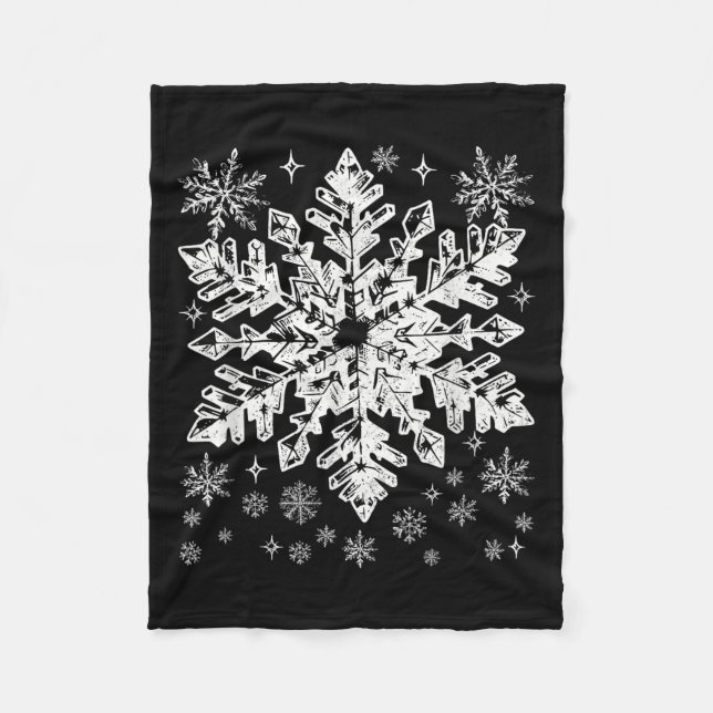 Snöflinga Kostym Vinter Jul Matchande Herr Fleecefilt (Framsidan)