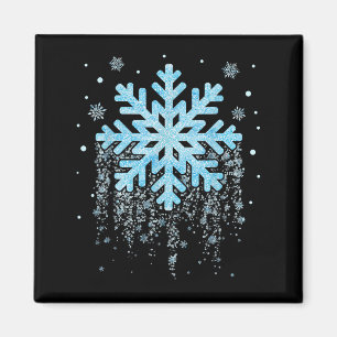 Snöflinga Kostym Vinter Jul Matchande Herr Magnet