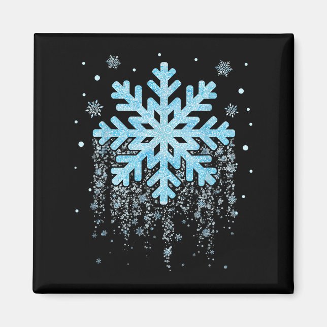Snöflinga Kostym Vinter Jul Matchande Herr Magnet (Framsidan)