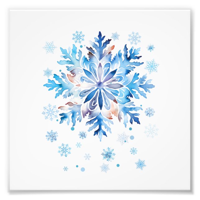 Snöflinga Kostym Vinter Jul Matchande Kvinnor  Fototryck (Framsidan)