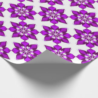 ❄ Snöflinga Lila Vinter Kakel Mönster ❄ Presentpapper