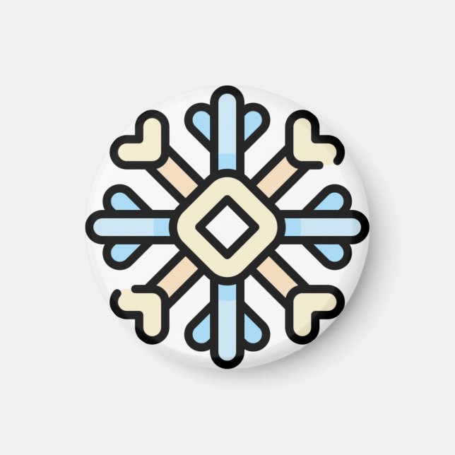 snöflinga magnet (Framsidan)