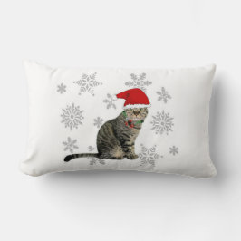 Snöflinga Meow julkudde, 2-sidig Lumbarkudde