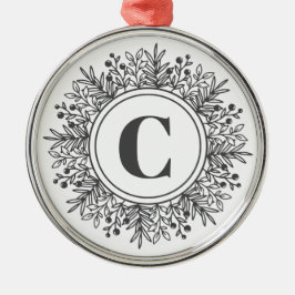 Snöflinga Monogram Jul Julgransprydnad Metall