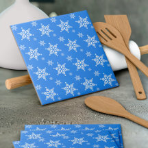 Snöflinga Mönster, Vit Snöflingor, Snö, Blått