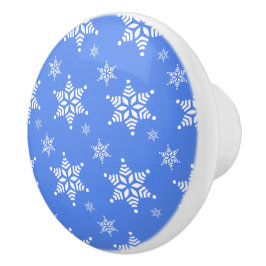 Snöflinga Mönster, Vit Snöflingor, Snö, Blått Knopp