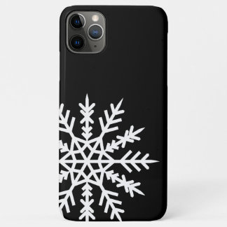 Snöflinga på svart iPhone-fodral