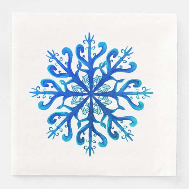 Snöflinga pappersservetter (Framsida)