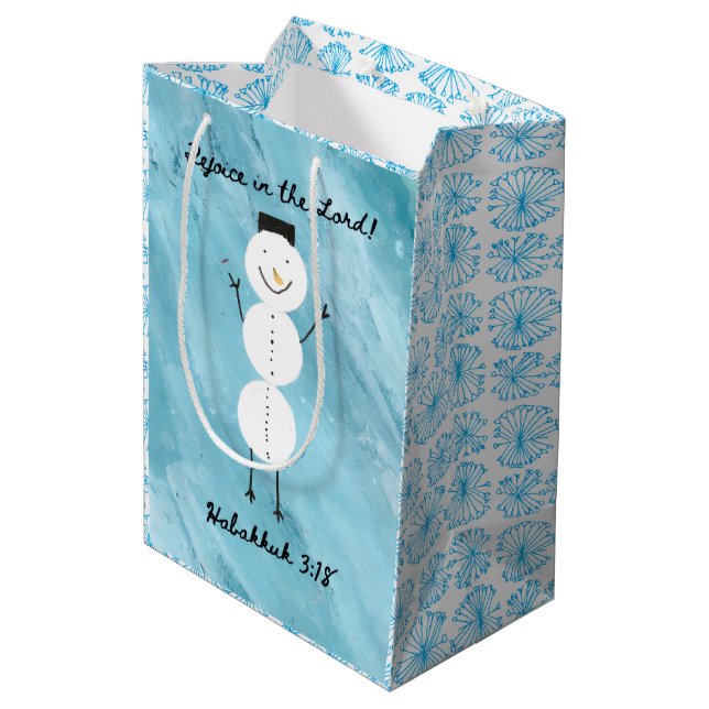 Snöflinga presentpapper (Baksidan Vinklad)