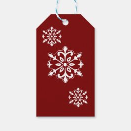 Snöflinga presenttagg presentetikett