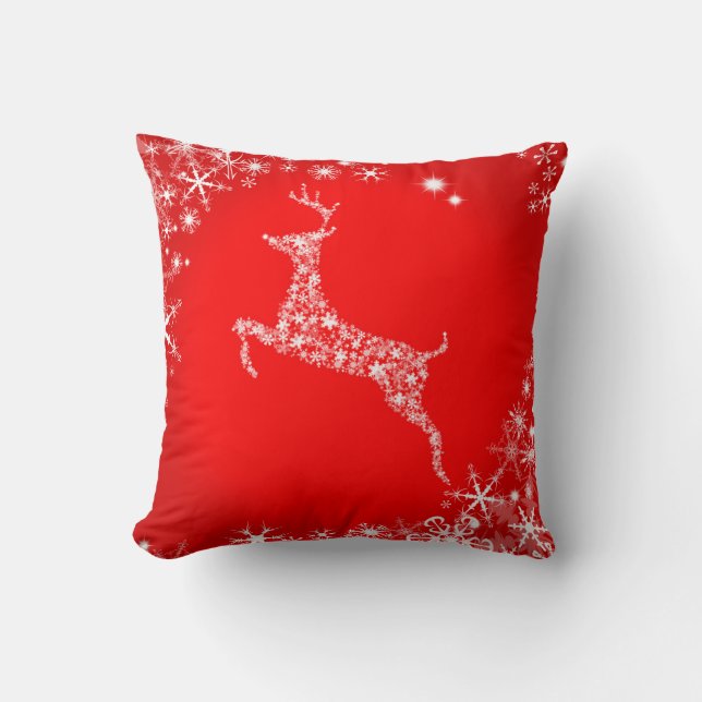 Snöflinga Ren Kudde (Framsida)