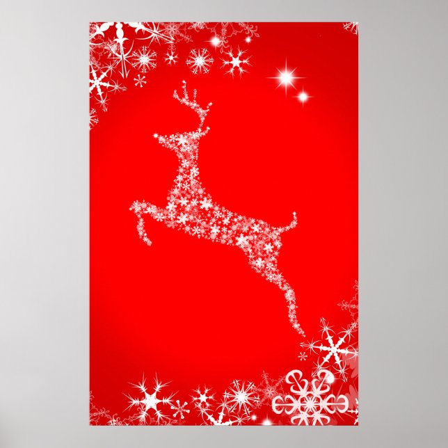 Snöflinga Ren Poster (Framsidan)