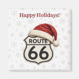 Snöflinga Route 66 Holiday Fridge Glädje Magnet