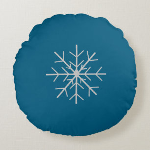 Snöflinga rund kudde