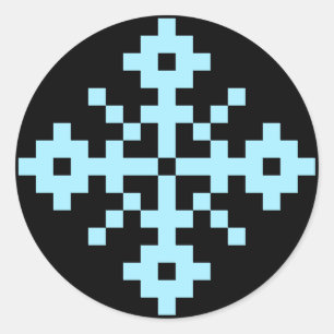 Snöflinga Runt Klistermärke