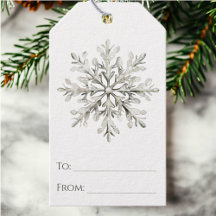Snöflinga Rustik Akvarell Minimalistisk Jul