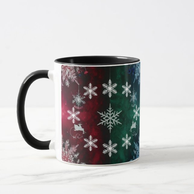 Snöflinga Silhuetter Combo Julmugg  Mugg (Vänster)