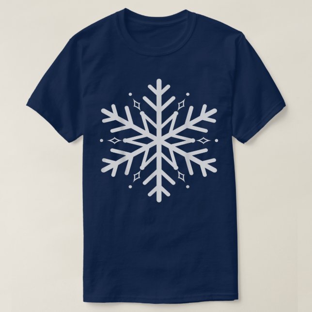 Snöflinga Snö Vinter Unik Speciell Grafisk T-Shirt (Design framsida)
