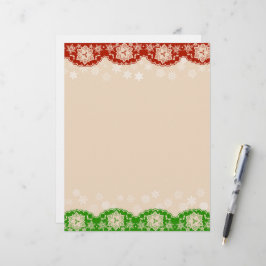 Snöflinga Spets Jul Garland Pappersvaror Brevhuvud