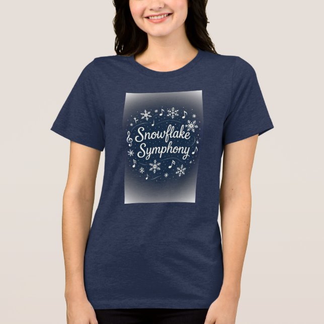 Snöflinga Symfoni  T Shirt (Framsida)