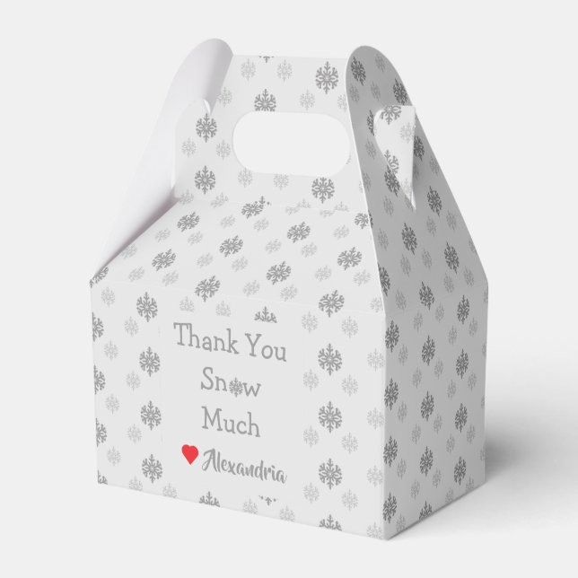 Snöflinga Tack Favor Box Presentaskar (Framsidan Sidan)