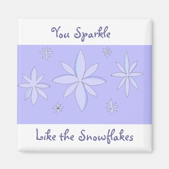 Snöflinga talesätt magnet (Framsidan)