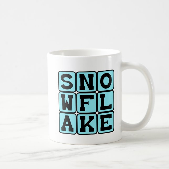 Snöflinga, unik snö kaffemugg (Höger)