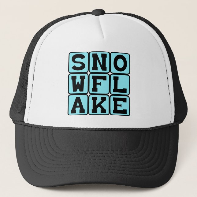 Snöflinga, unik snö truckerkeps (Framsida)
