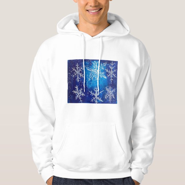 Snöflinga Vinter Jul Hoodie (Framsida)