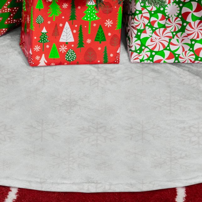 Snöflinga Vinter Julmönster Julgransmatta Borstad Polyester (Skapare uppladdad)