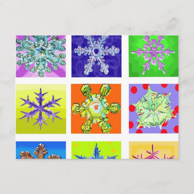 snöflinga vykort (Framsida)