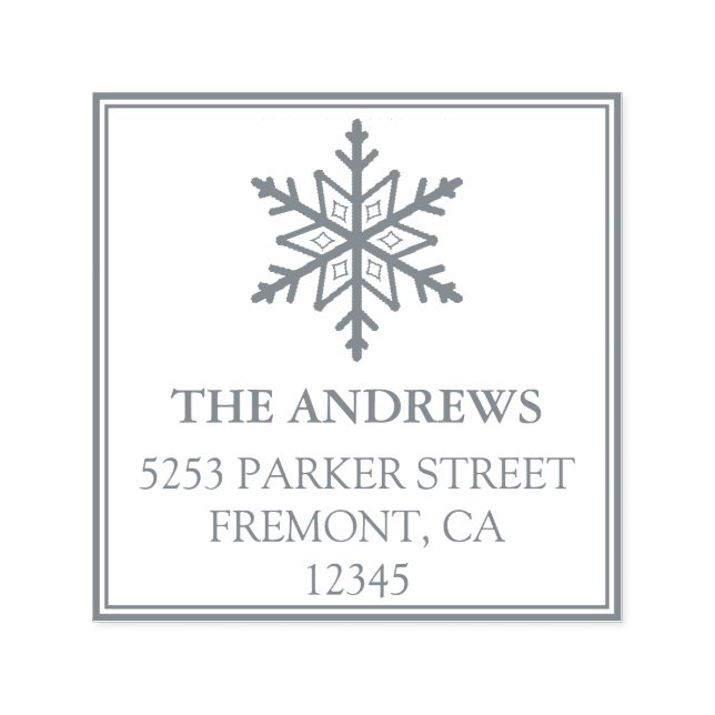 Snöflingans Helgdag Returadress Självfärgande Stämpel (Design)