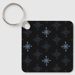 Snöflingans kontur mönster, Gothic kor inspirerad Nyckelring