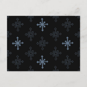Snöflingans kontur mönster, Gothic kor inspirerad Vykort