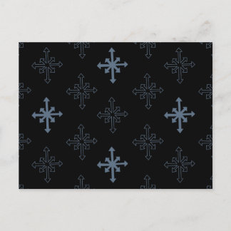 Snöflingans kontur mönster, Gothic kor inspirerad Vykort