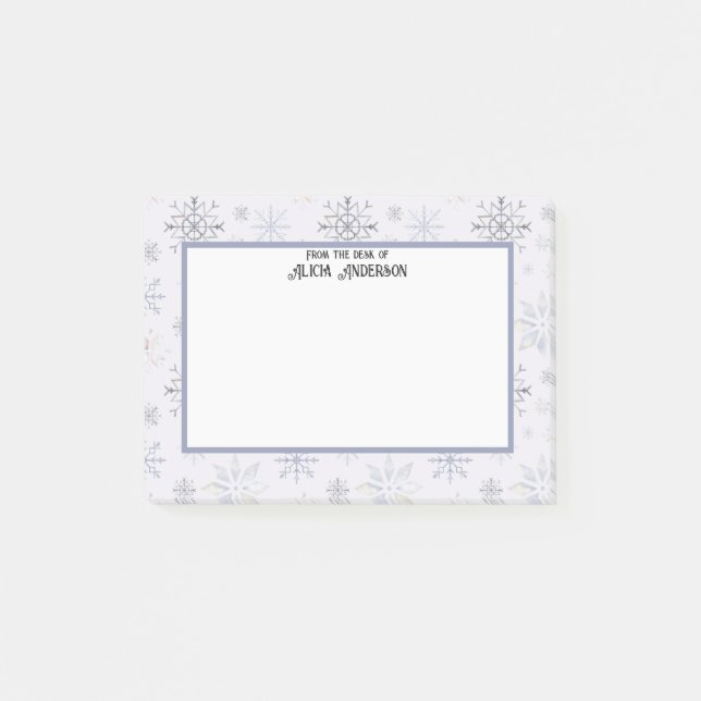 Snöflingans Roligt Vattenfärg från klibbiga dekan Post-it Block (Framsida)