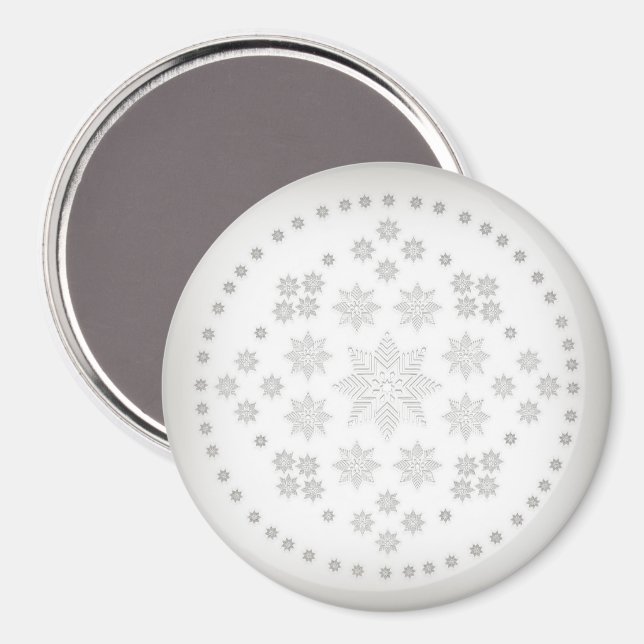 Snöflingcirkel Magnet (Front/Back)