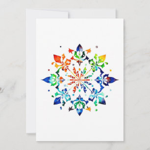 Snöflingdesign A - Penna och Bläck Julkort