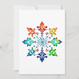 Snöflingdesign B - Penna och Bläck Julkort