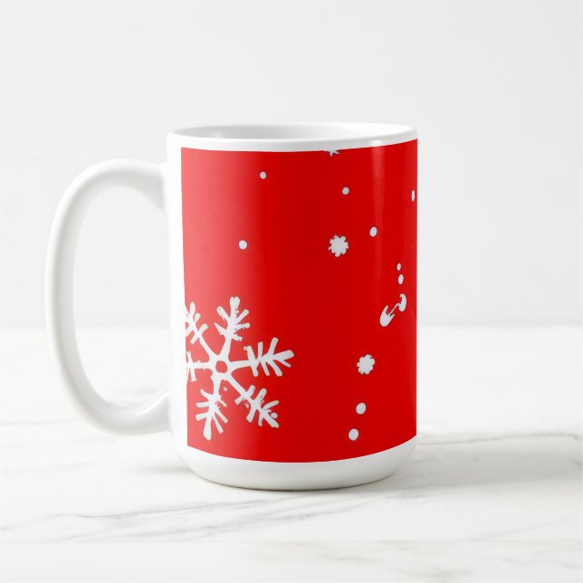 snöflingedesign kaffemugg (Vänster)