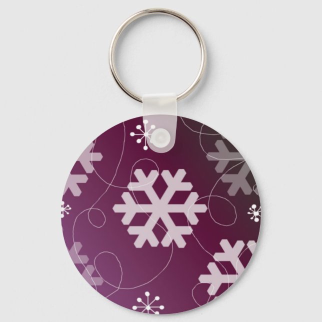 Snöflingedesign Nyckelring (Framsida)