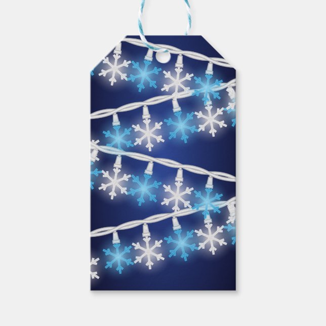 Snöflingeljus Presentetikett (Framsidan)