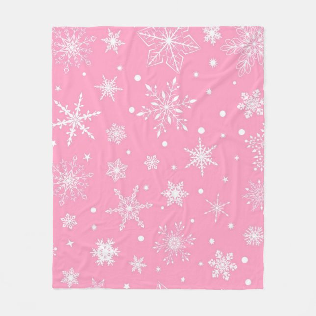Snöflingemönster	 Fleecefilt (Framsidan)