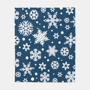 Snöflingemönster Fleecefilt