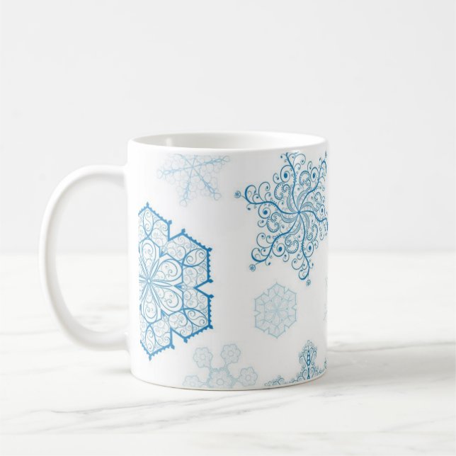 Snöflingemönster Kaffemugg (Vänster)