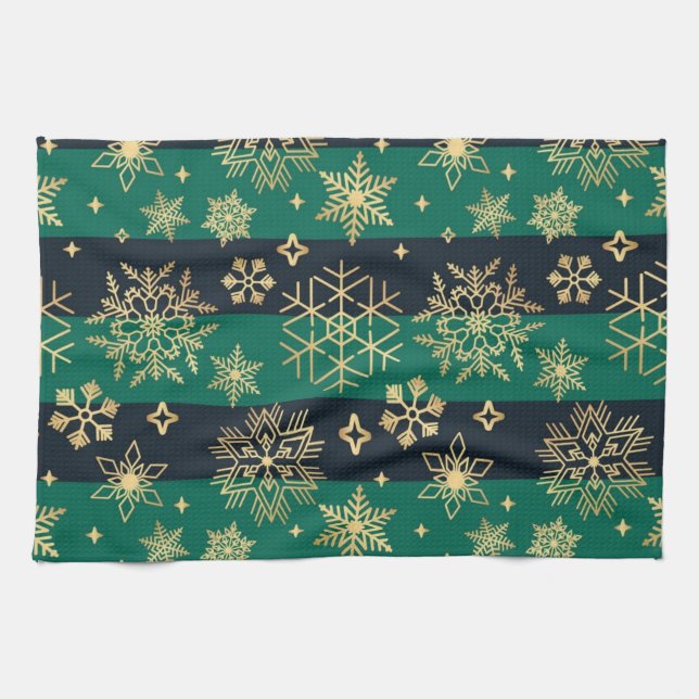 Snöflingemönster Kökshandduk (Horisontell)