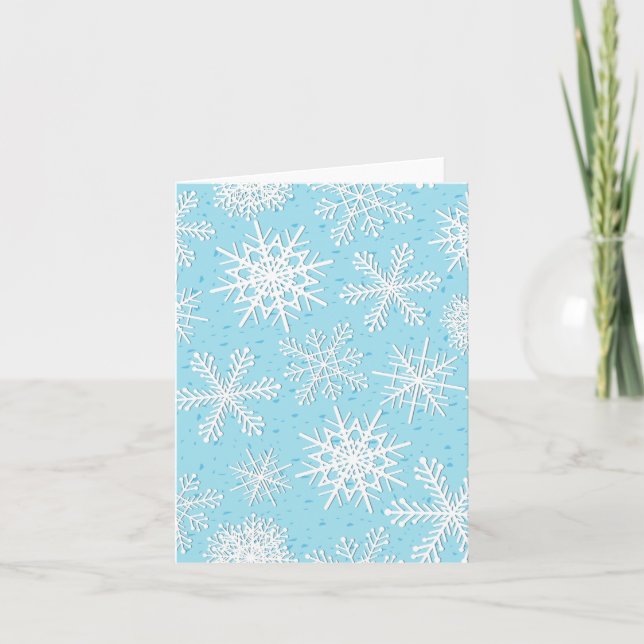 Snöflingemönster Kort (Framsida)